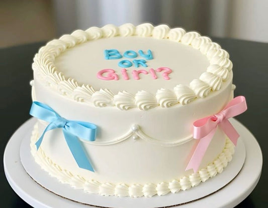Gender Reveal Cake 8”