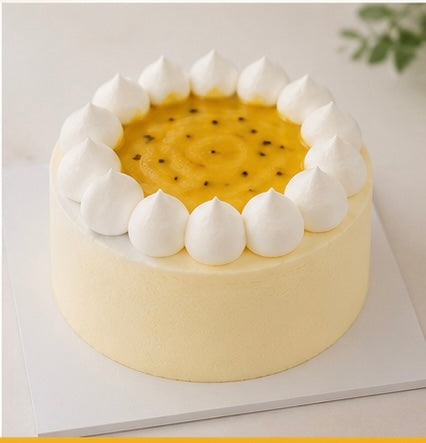 Bizcocho de Queso con Relleno de Parcha